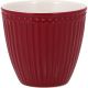 Greengate Latte Cup ALICE CLARET RED Rot Kaffee Becher Everyday Geschirr 300 ml Greengate Produkt Nr STWLATAALI3206