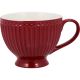 Greengate Tee Tasse ALICE CLARET RED Rot Everyday Keramik Geschirr Teetasse mit Henkel 400 ml GG Nr STWTECAALI3206