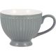 Greengate Tee Tasse ALICE STONE GREY Grau Everyday Keramik Geschirr Teetasse mit Henkel 400 ml GG Nr STWTECAALI8206