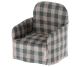 Maileg Sessel aus Baumwolle grün kariert mit Armlehne weiche Sitzmöglichkeit für Maus und Hase Zubehör Puppenhaus Nr. 11-2408-01