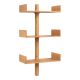 House Nordic Regal VILLA 50x102 cm Bambus Holz Wandregal mit 3 Regalfächern Hängeregal Nr 4292242-2