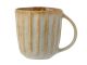 Bloomingville Becher FLEUR Natur Tasse mit Henkel Keramik 350 ml Kaffeebecher Nr 82068005