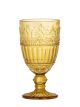 Bloomingville Weinglas FEYZA Gelb Weißwein Glas 205 ml geprägtes Muster 14x7 cm Trinkglas Nr 82060250