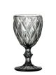 Bloomingville Weinglas ASANA Grau 320 ml kreatives Facetten Muster Rotweinglas 17x9 cm Glas Nr 82057569