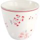 Greengate Latte Cup EMBERLY PALE GREY Grau Blumen Muster Porzellan Tasse 300 ml Greengate Becher Design Nr STWLATEBR8506