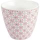 Greengate Latte Cup GWEN PALE PINK Rosa Porzellan Tasse mit kleinem Blumen Muster in Hellrosa 300 ml Greengate Becher Nr STWLATGWE1906