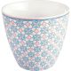 Greengate Latte Cup GWEN MINT Porzellan Tasse mit kleinem Blumen Muster in Hellblau 300 ml Greengate Becher Nr STWLATGWE3406