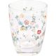 Greengate Glas ADELENA Weiss Trinkglas mit kleinen bunten Blumen 300 ml Greengate Wasserglas Nr GLAWATADN0112