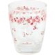Greengate Glas EMBERLY Weiss Trinkglas mit kleinen roten und orangenen Blumen 300 ml Greengate Wasserglas Nr GLAWATEBR0112