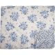 Greengate Quilt HARMONY PALE GREY Grau 180x230 Hellgrau mit blauen Blumen Baumwolle Greengate Decke QUIBEDN180HRM8502