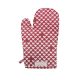 Krasilnikoff Ofenhandschuh HAPPY HEARTS SCARLET RED Rot mit Herzen Baumwolle Grillhandschuh Nr OM572