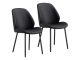 House Nordic Esszimmerstuhl MONTE CARLO Schwarz Kunstleder mit schwarzen Beinen aus Metall 2 Stück Stühle Nr 1001126