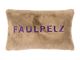 Pad Kissen GAZE FAULPELZ Fellkissen Sand 30x50 Kissenbezug Fell Taupe Schrift Lila Pad Concept Home Design Nr 11409-C40-3050