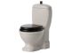 Maileg Toilette Maus in weiß mit schwarzem Toiletten Sitz und Spühlknopf Maileg Zubehör Nr 11 3112 00