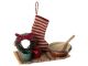 Maileg Kuscheliges Weihnachtsset für Mäuse Familie Strumpf Tassen Weihnachtskranz und Teppich passen für Lebkuchenhaus Weihnachtsdeko Nr 14 3164 00
