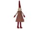 Maileg Pixy Mädchen Größe 1 Wichtel Rot kariertes Kleidchen Shirt mit roten Streifen 26 cm Magnete in Händen Maileg Weihnachtswichtel Nr 14 3410 04