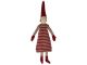 Maileg Pixy Mädchen Wichtel Größe 2 im Rot Beige gestreiften Kleid Shirt mit roten Streifen 31 cm Magnete in Händen Maileg Weihnachtswichtel Nr 14 3420 03