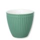 Greengate Latte Cup Mini ALICE DUSTY GREEN Grün Espresso Tasse Everyday Geschirr 100 ml Greengate Produkt Nr STWMLAAALI4206