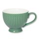 Greengate Tee Tasse ALICE DUSTY GREEN Grün Everyday Keramik Geschirr Teetasse mit Henkel 400 ml GG Nr STWTECAALI4206