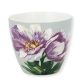 Greengate Latte Cup BARBETTE Hellgrau Porzellan Tasse mit Lila Weissem Blumen Muster 300 ml Greengate Becher Nr STWLATPBAB8506