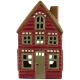 IB Laursen Lichthaus THORSHAVN Rot Keramik Kerzenhalter Haus für Teelicht rote Fassade Nr 27644-33