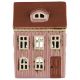 IB Laursen Lichthaus THORSHAVN Rosa Keramik Kerzenhalter Haus für Teelicht gerundetes Dachfenster rote Tür Nr 27646-07