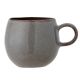 Bloomingville Becher SANDRINE Grau mit Henkel Kaffeebecher aus Keramik 500 ml 1-farbig Dunkelgrau Bloomingville Geschirr Nr 82059334