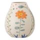 Bloomingville Vase TAZA Natur handbemalt mit schönen Blumen Muster in bunten Farben 17 cm hoch Bloomingville Blumenvase Nr 82060902