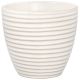 Greengate Latte Cup DUNES Weiß Keramik Tasse mit horizontalen Linien 300 ml Greengate Becher Design Nr STWLATNDUN0106