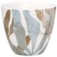 Greengate Latte Cup FINJA Beige Porzellan Tasse mit hellbraunem und hellblauem Muster 300 ml Greengate Becher Design Nr STWLATPFIN5806