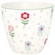 Greengate Latte Cup NOELLA Weiß Porzellan Tasse mit fröhlich bunten Blumen 300 ml Greengate Becher Design Nr STWLATNOE0106