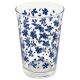 Greengate Glas DAHLA Weiss mit dunkelblauen Blumen Wasserglas 300 ml Greengate Water Nr GLAWATTDHL0106