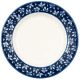 Greengate Teller DAHLA Blau mit Hellblauen und Weißen Blümchen Porzellan Dessertteller oder Untertasse Greengate Geschirr Nr STWSMADHL2506