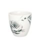 Greengate Mini Latte Cup ASLAUG Weiß Porzellan Espresso Tasse mit Blumen in Grau 130 ml Greengate Becher Design Nr STWMLAASL0106