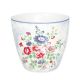 Greengate Latte Cup AILIS Weiß Blau Porzellan Tasse mit bunten Blumen 300 ml Greengate Becher Design Nr STWLATAIL0106