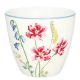 Greengate Latte Cup ELWIN Weiß Porzellan Tasse mit bunten Blumen 300 ml Greengate Becher Design Nr STWLATELW0106