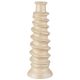 IB Laursen Kerzenhalter SAGA Creme schräge Ringe 28 cm hoch Keramik für eine Kerze mit Durchmesser 2,2 cm IB Laursen Kerzenständer Nr 13806-01