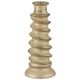 IB Laursen Kerzenhalter MILAN Hellbraun 23 cm mit schrägen Ringen Keramik für eine Kerze mit Durchmesser 2,2 cm Kerzenständer Nr 13809-14