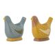 Bloomingville Eierbecher BIRDY in Blau und Gelb in Form von Vögeln im 2er Set Keramik handbemalt Bloomingville Geschirr Nr 82062055