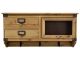 Chic Antique Regalbrett mit 2 Schubladen und 3 Haken 70x34 cm aus Holz ein Klappfach mit Gitterfront Chic Antique Möbel Nr 41069700