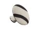 AU Maison Kleiderhaken Zebra Fell Optik runder Garderobenhaken schwarz weiß Art Deko Stil 9 cm