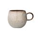 Bloomingville Becher Sandrine Grau XL Kaffeebecher aus Keramik für 500 ml