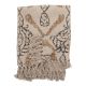 Bloomingville Decke Natur mit Muster Schwarz Gold Recycelt Baumwolle Throw 130x160 cm Artikel Nr 82049738