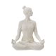 Bloomingville Deko Figur ADALINA Weiss im Schneidersitz aus Polyresin 24 cm gross Bloomingville Skulptur Nr 82051377