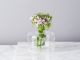 Bloomingville Vase Glas Weiß Blumenvase Zylinder 65 mm hoch Durchmesser 10 cm rund Design Modern für eine Blume