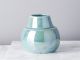 Bloomingville Vase Paula blau grün metallic Perlmutt Blumenvase im Art Deco Design Modern Dekoration