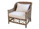 Chic Antique Stuhl NANTES Rattan Geflecht mit Kissen Sitzpolster Sessel Möbel aus Holz CA Nr 40316-00