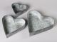 Chic Antique Tablett Herz aus Metall 3er Set Grau Chic Antique Deko Nr 64559-00