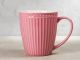 Greengate Becher ALICE Staubig Rosa Kaffeebecher mit Henkel Everyday Keramik Geschirr Dusty Rose 400 ml Rillenmuster Hygge für jeden Tag