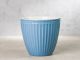 Greengate Latte Cup ALICE Blau Kaffee Becher Everyday Keramik Geschirr Sky Blue 300 ml Rillenmuster Hygge für jeden Tag